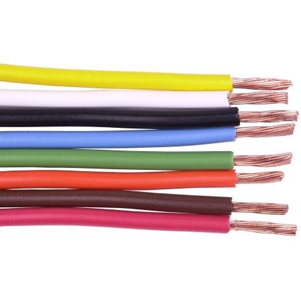 CONSOLIDATED 4026-6-500 1 Conductor 18 Gauge PVC Insulated Copper Strand Wire.16 X 30 Strand.color BLUE,500 Ft Roll