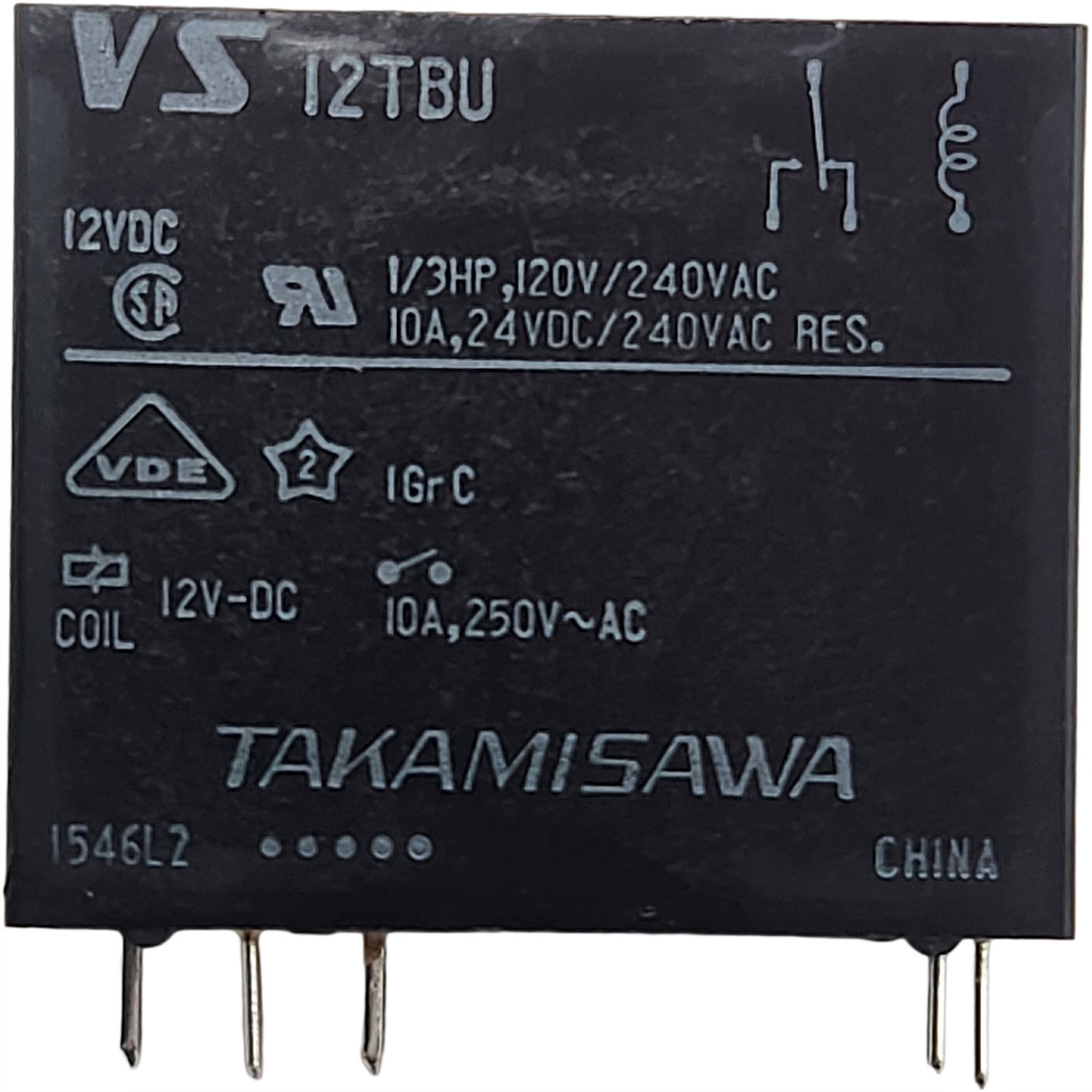 Icom 6330001440 Power Relay – Takamisawa VS-12TBU 12VDC SPDT 10A