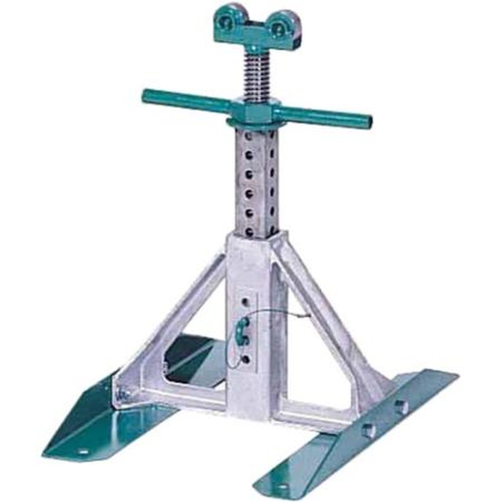 GREENLEE 687 Screw Type Reel Stand.Ranges from 13" to 28", 14 1/2" Base, Wide Welded for Added Stability.2,500 Lbs Capacity Each 28"-- 56" Reel