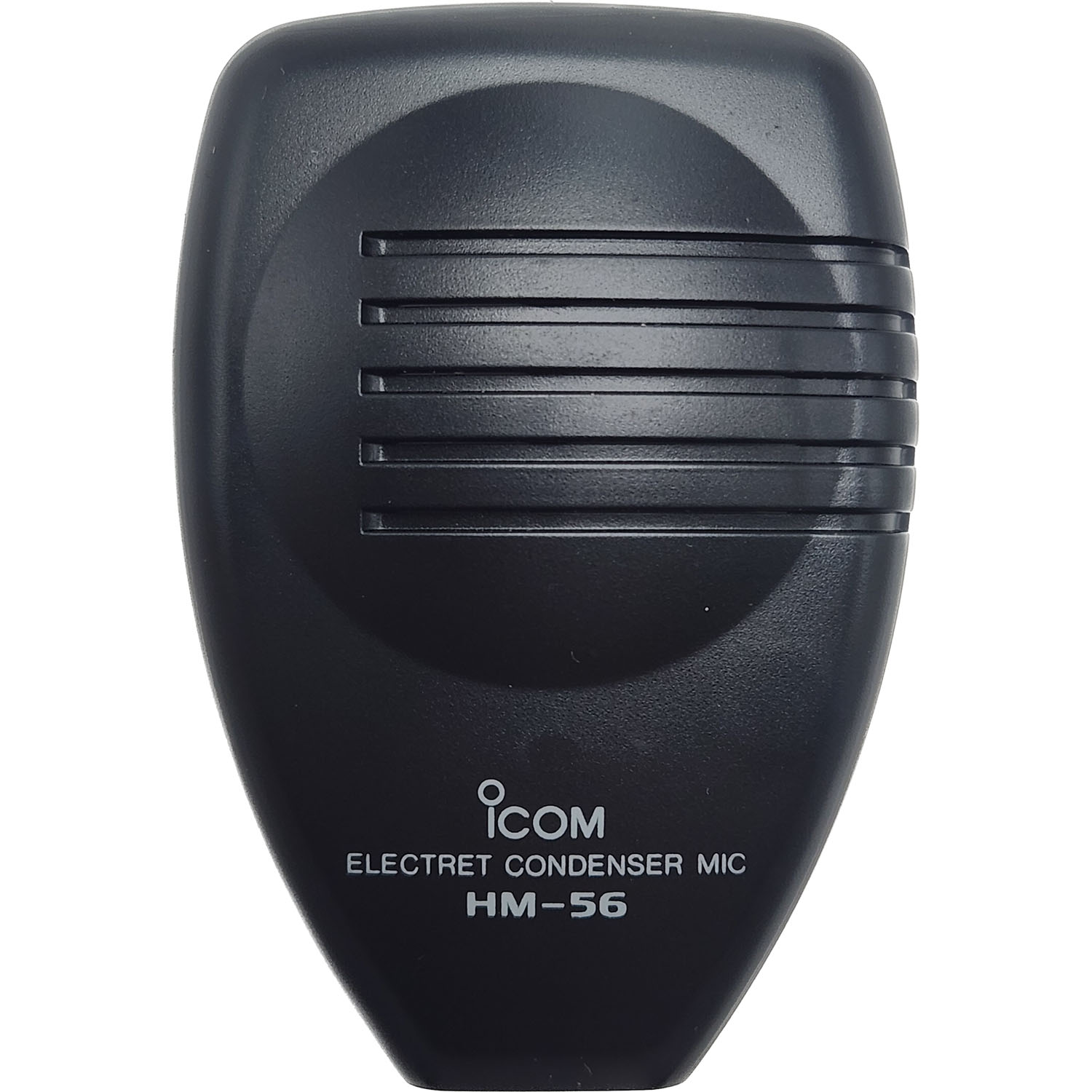 Icom HM-56 electret condenser microphone front view showing PTT switch assembly 6910016070