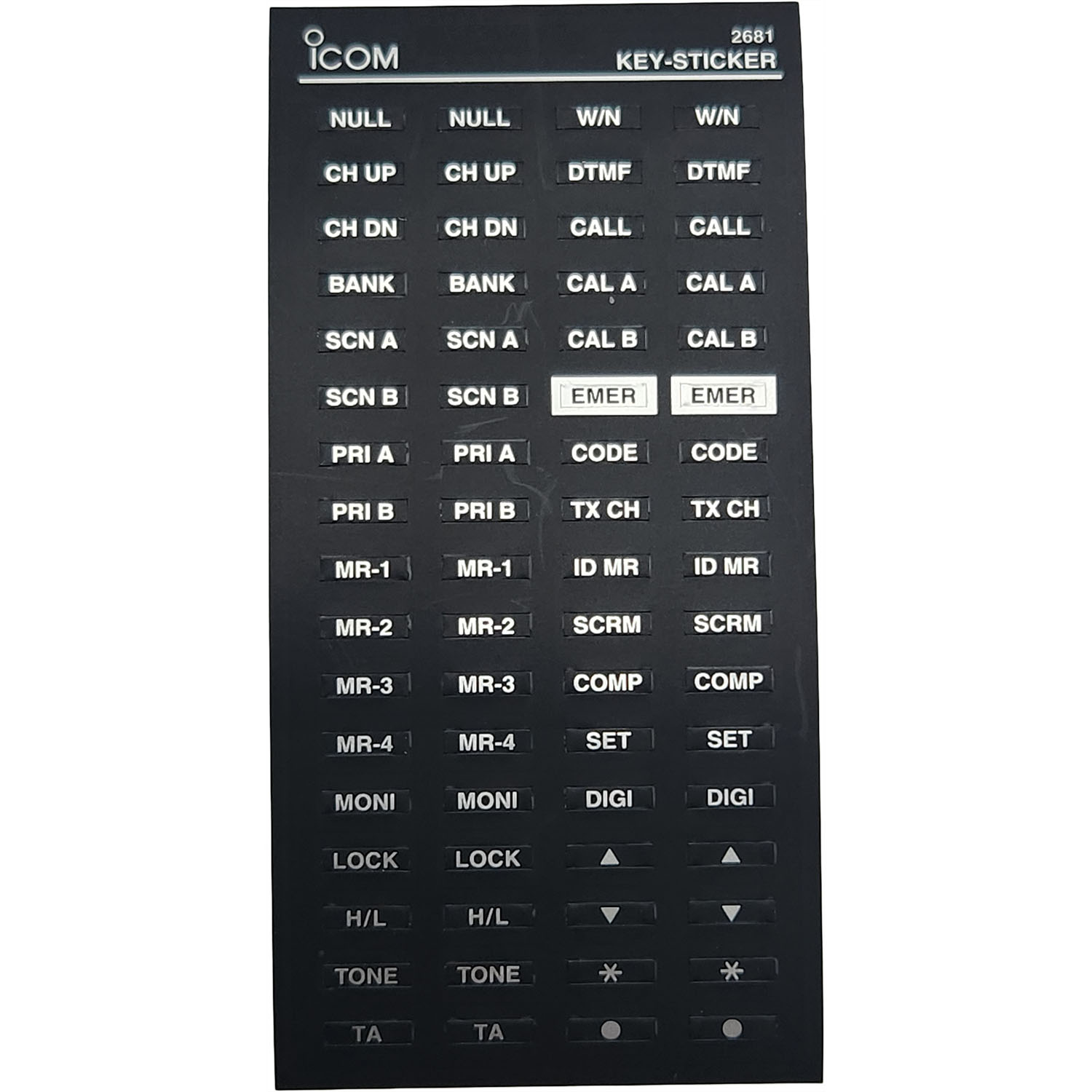 Icom 8310060530 Replacement Key-Stickers