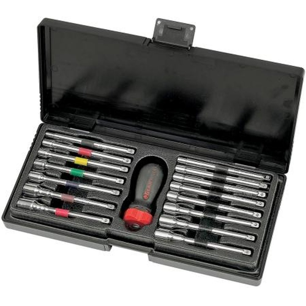 GearWrench 8916D Ratcheting Nut Driver Set, 16 piece,SAE and Metric