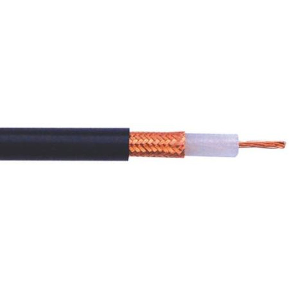 SOUTHWIRE 991071 COLEMAN RG213/U MIL Type Black Coax.50 Ohm Stranded Center Cond.PE Foam, 97% Shield Coverage, 66% Vel.of Prop.8.9 Db loss/100' @