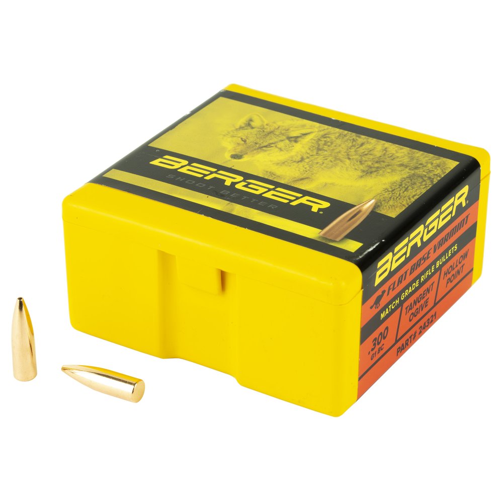 Berger Bullets 243 Caliber 80Gr FB Varmint 100 Round Box for Range ...