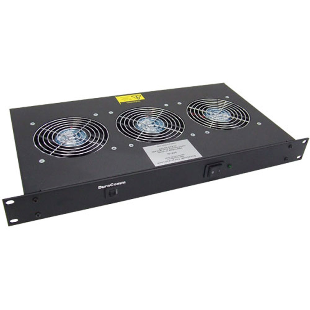 DuraComm DCF-12 Rackmount 12V DC Powered Fan Tray, 1.5 Amps