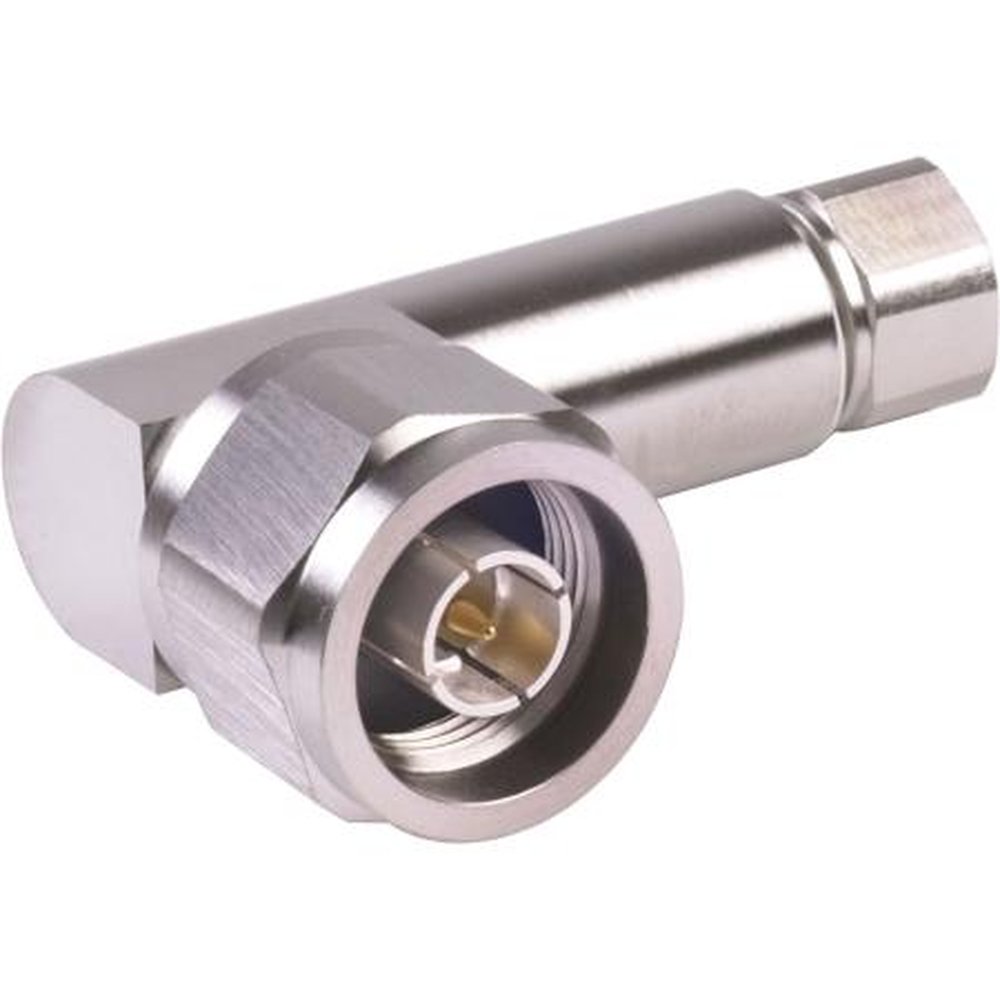 COMMSCOPE F1TNR-HC N-Male Right Angle for 1/4" Superflex.Hex Head.Captivated Center Pin.Self-Clamping.Trimetal Plated Body and Gold Plated Pin