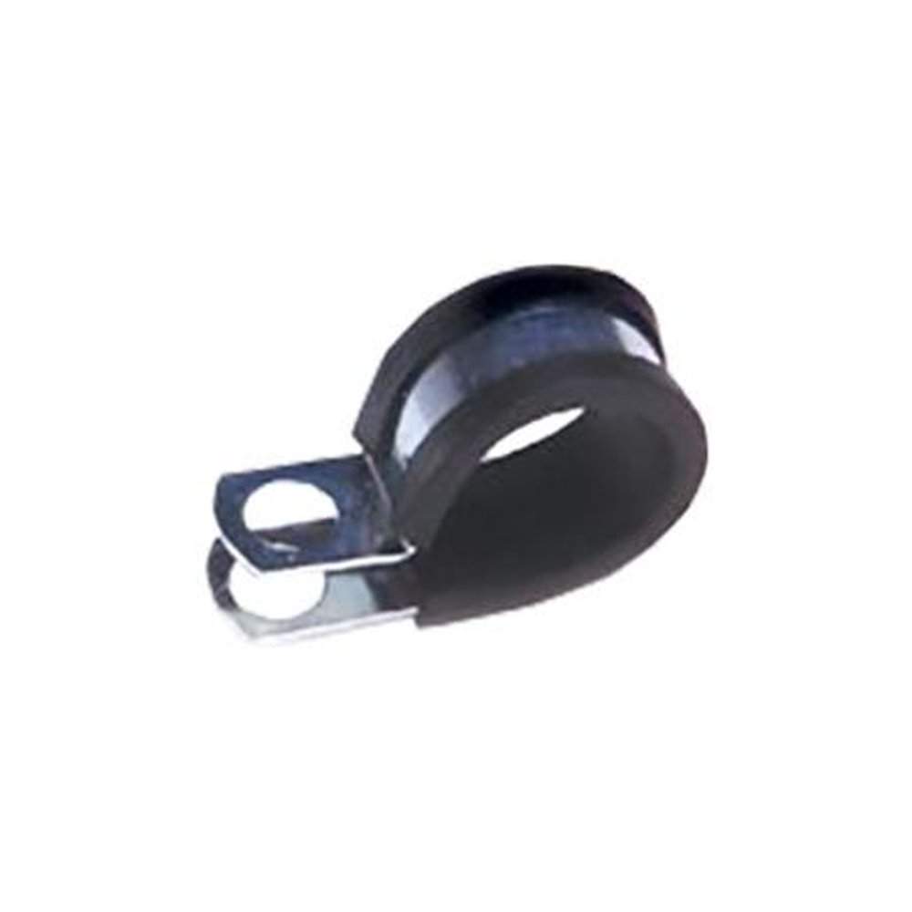 HAINES HPCC38RC-100 Rubber Insulated Steel Clamps 3/8in Diameter Mtg Hole, 100 Pack