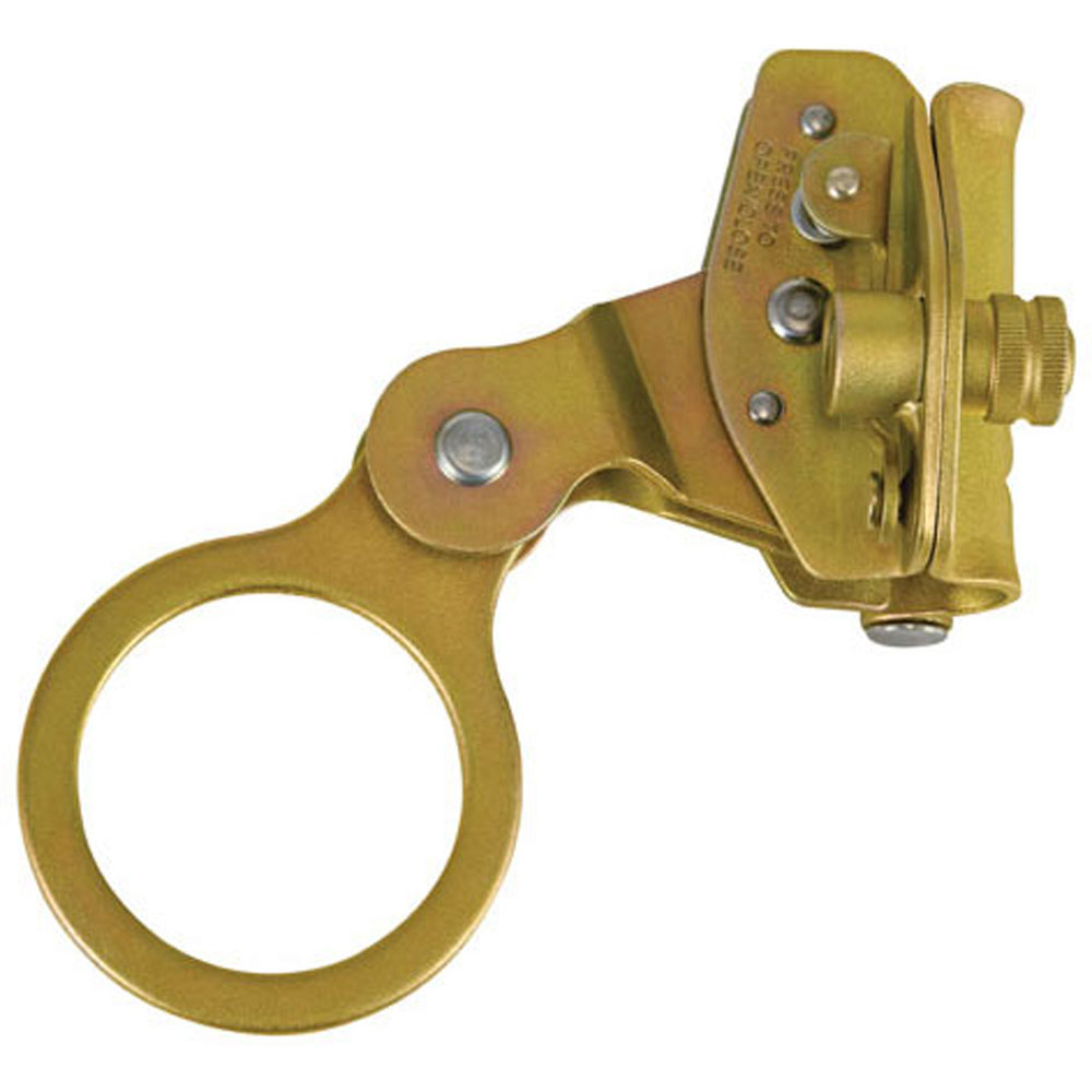 FallTech Self-Tracking Hinged 5/8" Rope Grab, Coated Steel, Safe Latch