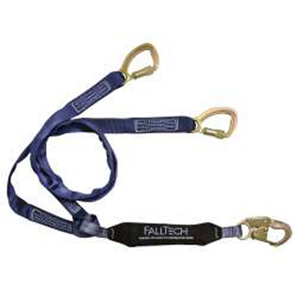 FallTech 6' TieBack Y-Lanyard 3.6M Gate w/ Abrasion Resistant Cover