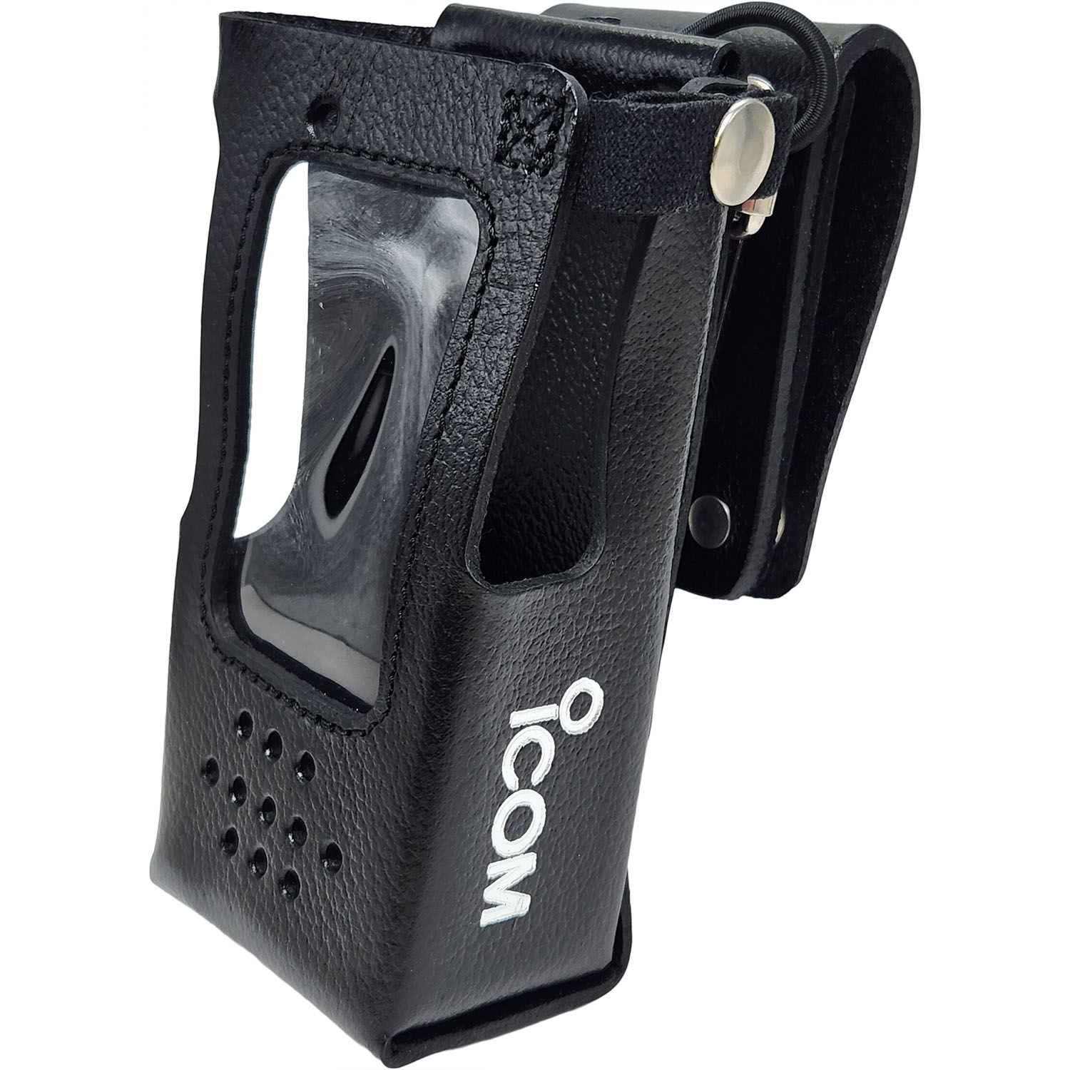 Icom LCF1035SW Leather Case with Swivel Belt Loop and D-ring with Display Cutout for the F3400DS & F7010S