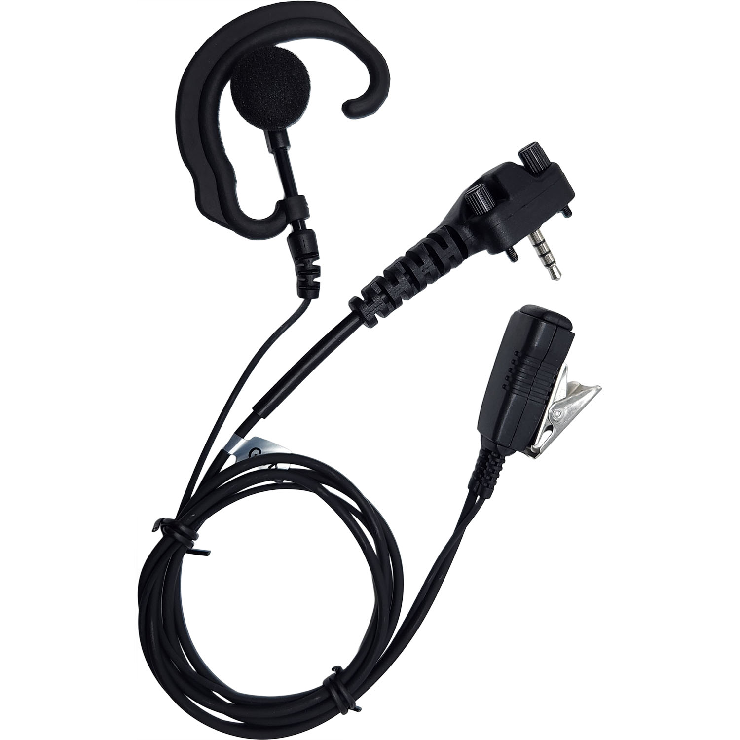 Pryme LMC-1EH-22S Lapel Microphone with Earhook for Vertex VX-130 VX-210 VX-400 EVX Radios