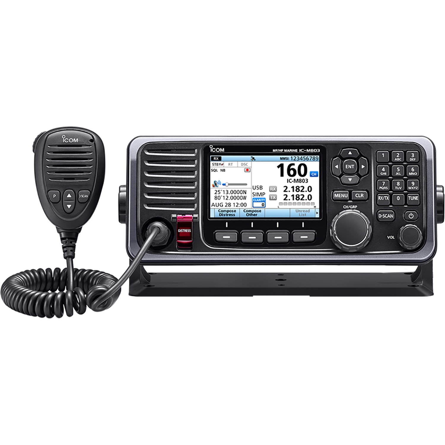 M803 - Close up of main unit with display and microphone