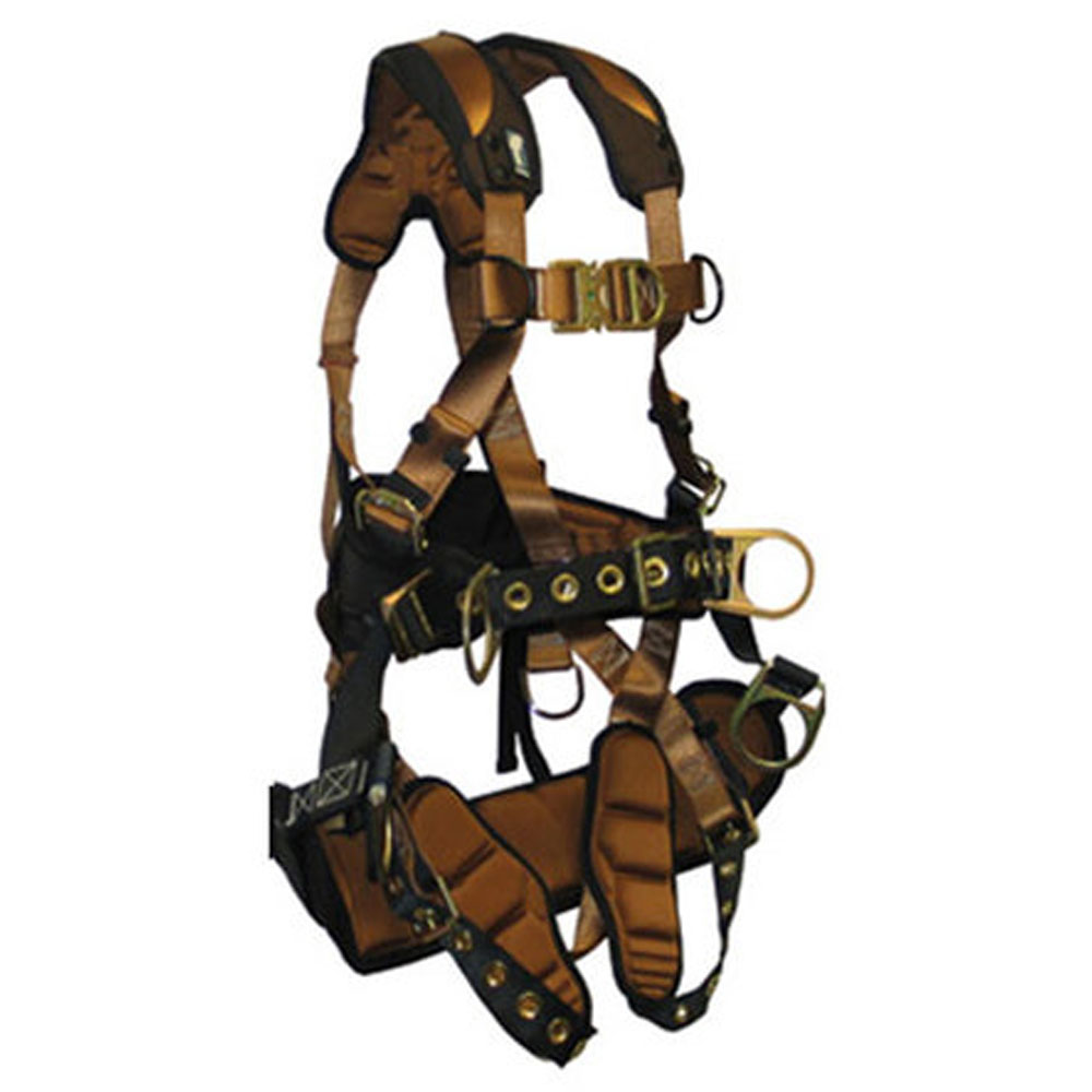 FallTech Tower Harness 6 D-Ring Tongue_ & Buckle Leg Straps, X-Large