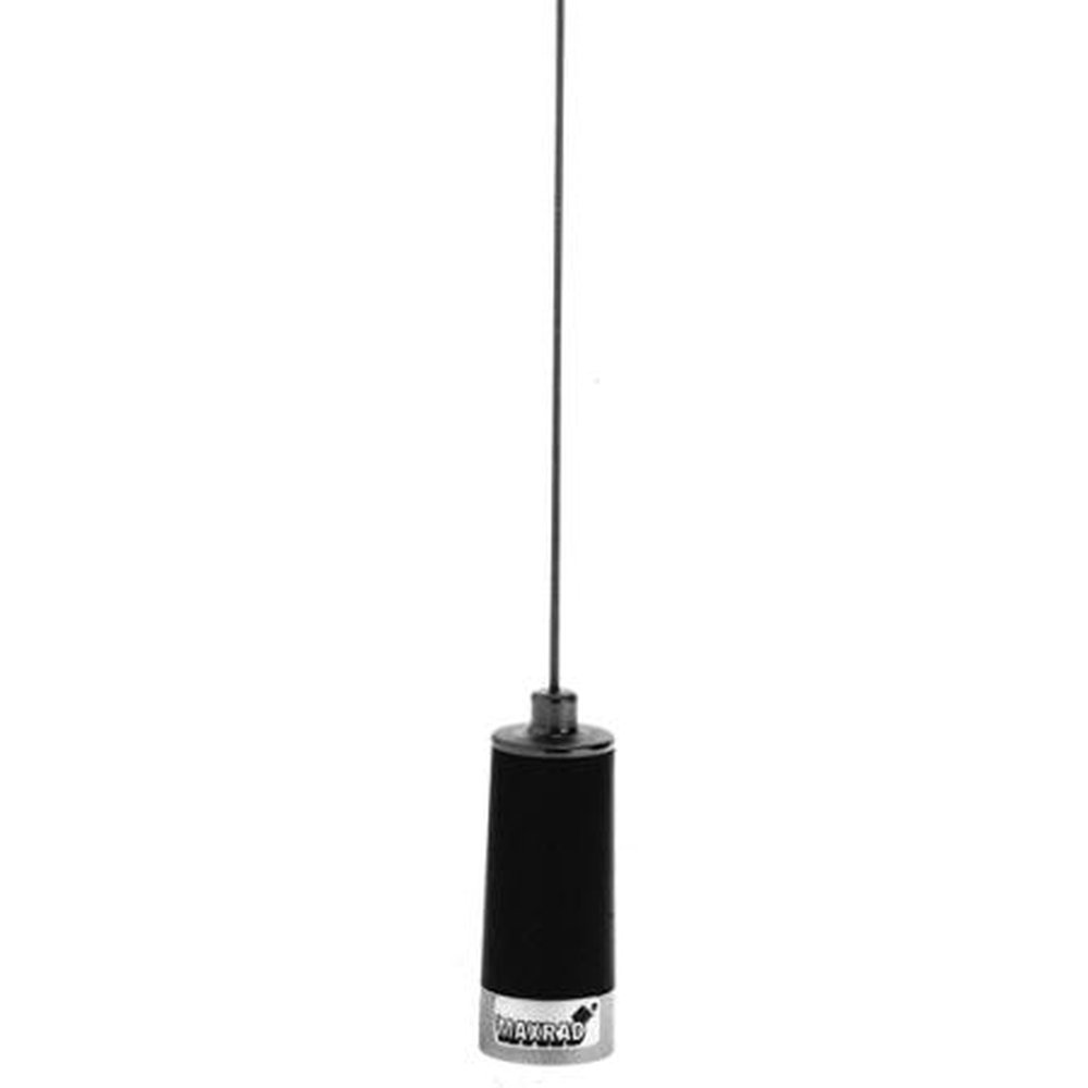MAXRAD MLBDC4700S 47-50 Mhz DC Grounded Base Loaded Quarterwave Antenna.500 Watts.4.25 Mhz Bandwidth.spring Included
