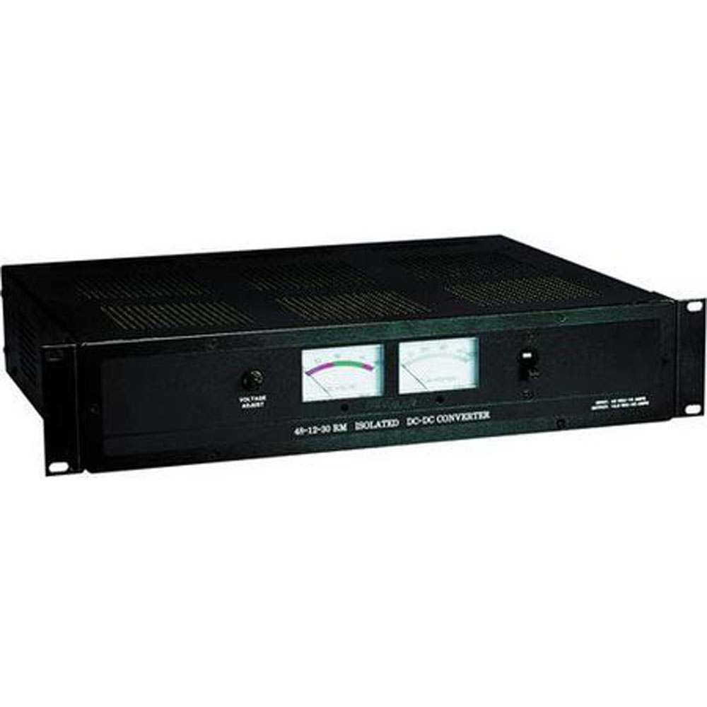 NEWMAR 24-48-8RM 19" Rack Mounted DC Converter.24VDC Pos.or Neg.Ground Input and 54.4VDC Output.8 Amps Continuous.Volt & Amp Meters.Isolated