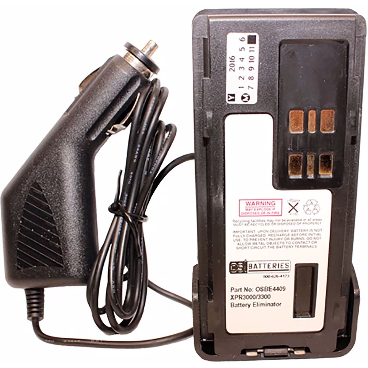 Motorola XPR3300 Battery Eliminator with DC Cord | OSBE4409-XPR3300