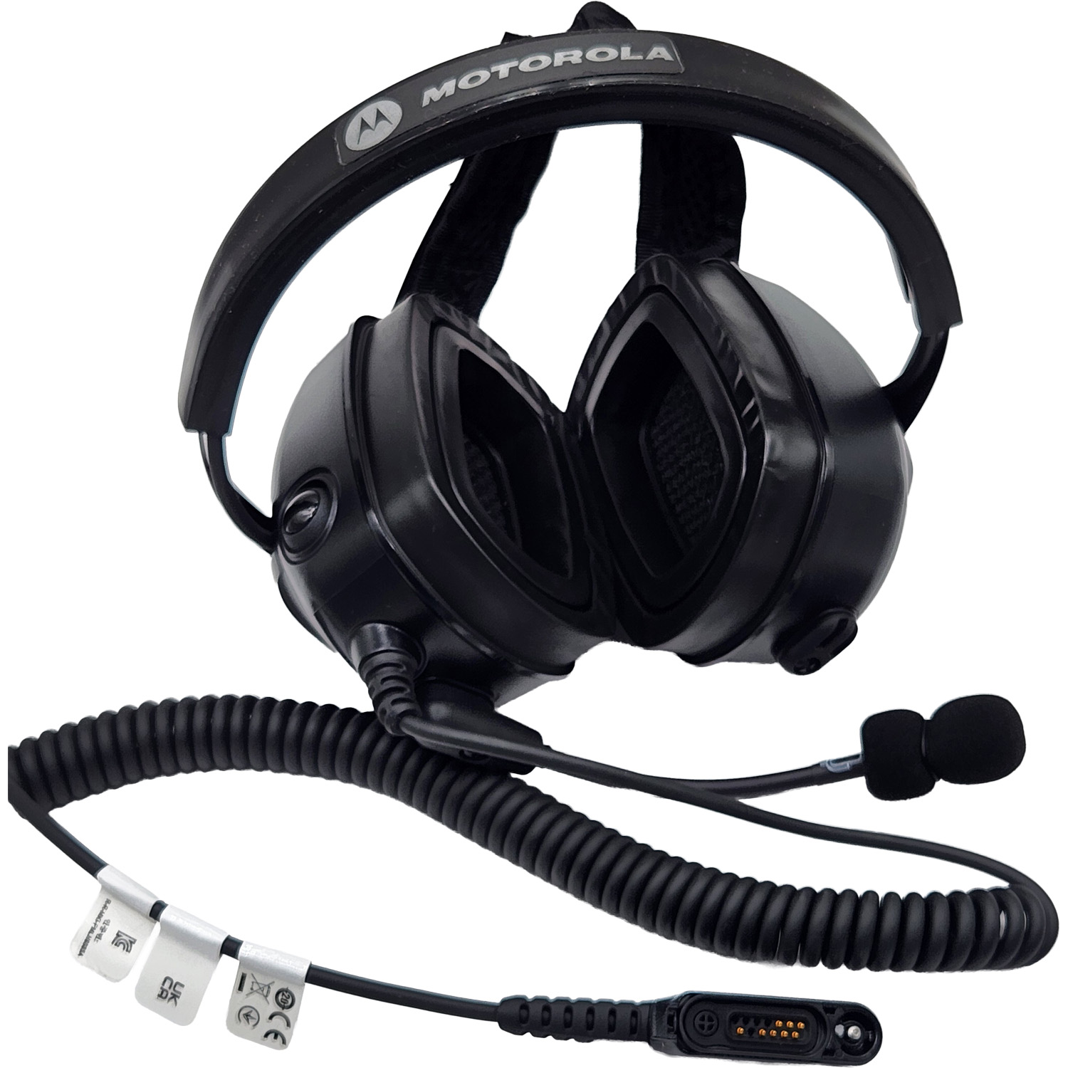 Motorola PMLN8085A Behind-the-Head Headset with Boom Mic, Dual-Muff, 24 dB NRR - GCAI Mini for R7, APX N Series, MXP600