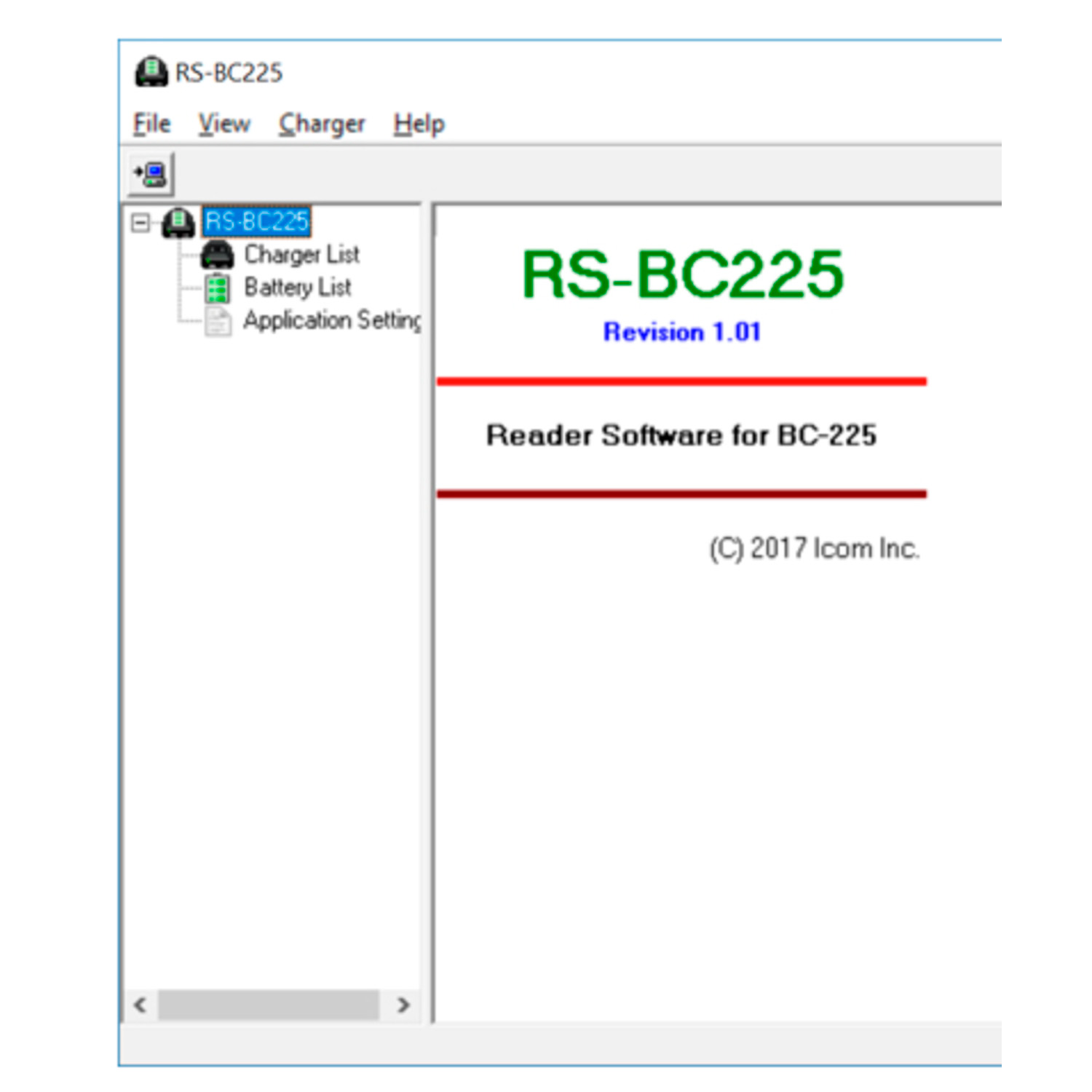 Icom RSBC225 Battery Management Software