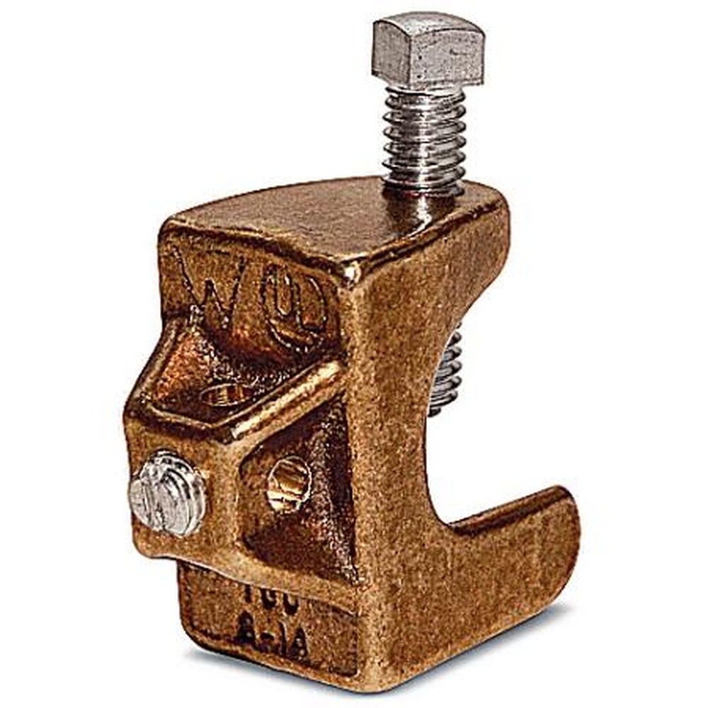 THOMAS TGC & BETTS Copper Beam Ground Clamp for 14-6 Gauge Wire to Ground Trailer Frames, Cable Trays, CATV and Telephone Pedestals.7/8" Silicon