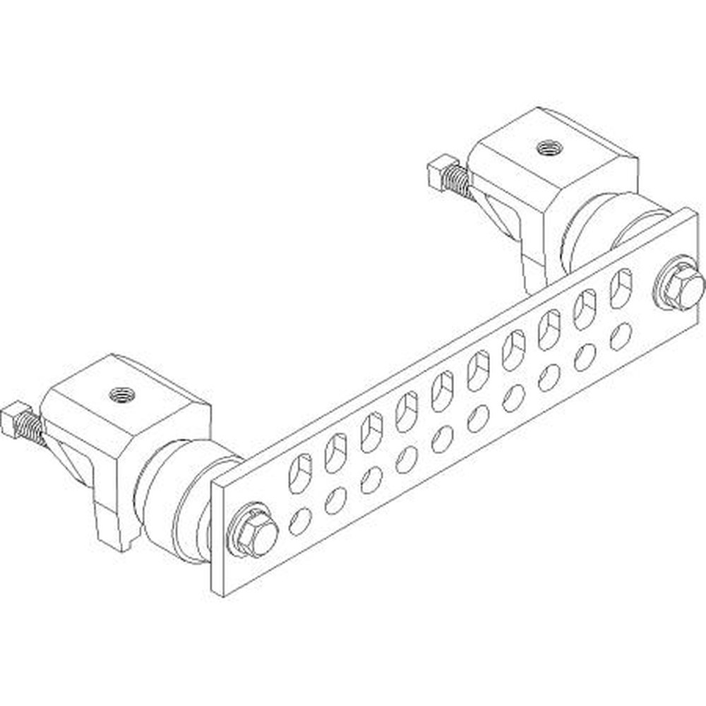HARGER WSGB-2X10-IT Universal 2x10x1/4" Solid Copper Ground Bar.Includes 10 Pairs of 7/16" Pre-Drilled Universal Lug Holes.Incl Insulated Tower