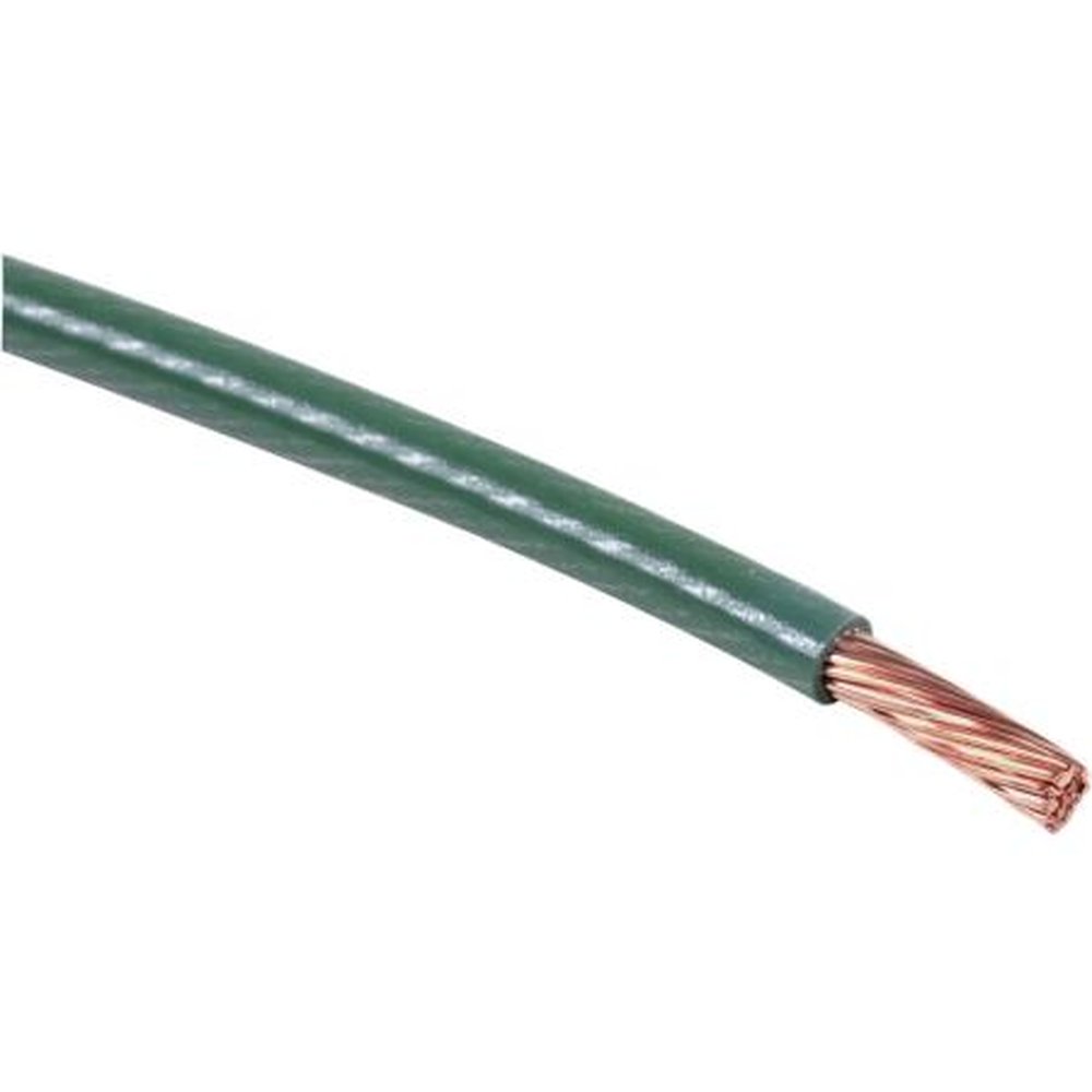 HARGER WSGW-6-19STG #6 AWG 19 Strand Insulated Ground Wire.Sold per Foot.Green THHN Jacket